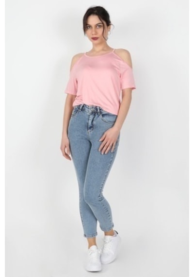 Kadın Kot Pantolon Asit Yıka 2ja/5331.asit Yıka Açık Mavi