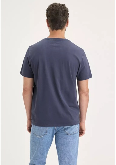 Dockers Minimalist Regular Fit Kısa Kol Erkek T-shirt - Günlük Stil Mavi