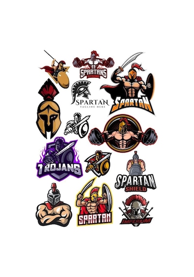 Spartan Savaşçı Sticker Set-1 13 Parça Telefon, Tablet, Defter, Laptop Sticker