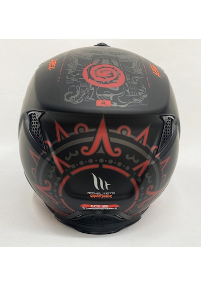 Mt Streetfighter SV Aztec B5 Modüler Motosiklet Kaskı Mat Siyah -  Kırmızı