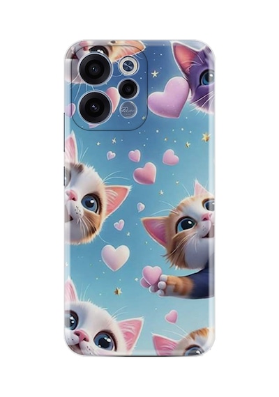 Oppo Reno 15 / 15f 5g Kılıf Boutique Baskılı Resimli Kalp Ve Kedi Pcode -035