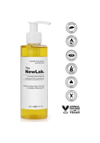 The NewLab Tüm Cilt Tipleri Için Kenevir Tohumu, Calendula Ve Lavanta Özlü Yüz Temizleme Yağı 200 Ml