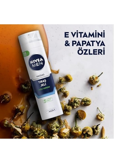 Nıvea Men Erkek Hassas Tıraş Jeli 200 Ml,tahrişe Ve Yanmaya Karşı Koruma,alkolsüz Formül,hassas Ciltlere Özel