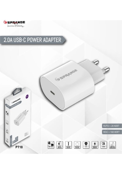 Sprange Pt18 23W 3 Amper Usb-C Şarj Başlığı