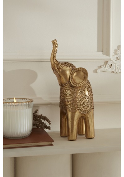 Karaca Home Elephant Biblo Gold 11,3x9,8x25,5 Cm