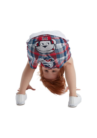 Monkey Ekose Erkek Çocuk T-shirt Şort Takım