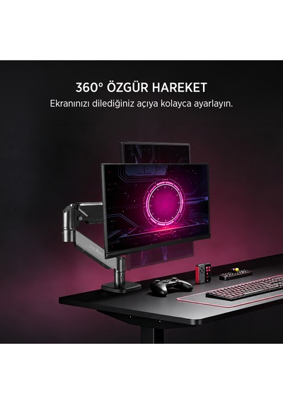 James Donkey Mr20 17 -32 Amortisörlü Tekli Monitör Standı Siyah