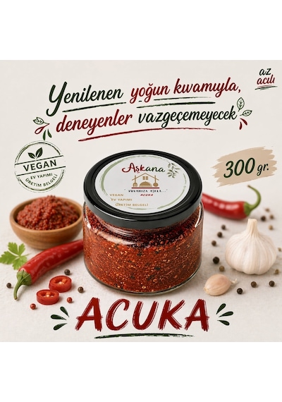 Acuka 300g - Karadeniz Usulü Ev Yapımı Katkısız Cevizli Kahvaltılık Sos Ve Meze