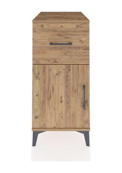 Kronos Komodin Tek Raflı Tek Çekmeceli Tek Kapaklı 44x59x96 Çam-çam Atlas Çam