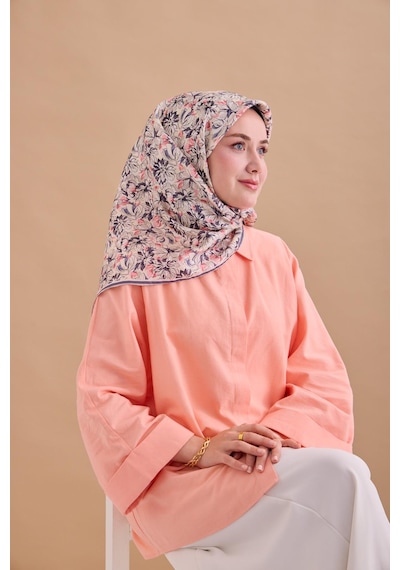 Silk Home Twill İpek Eşarp 11477-19 Ekru, Gümüş, Pembe, Çelik Mavi, Su Yeşili