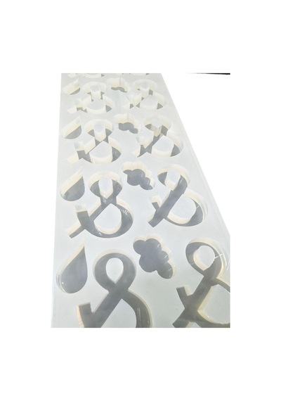 Epoksi Çoklu Silikon Kalıp Ve & İşareti Anahtarlık Reçine Seri Döküm Kalıbı 4 Cm 10 Lu