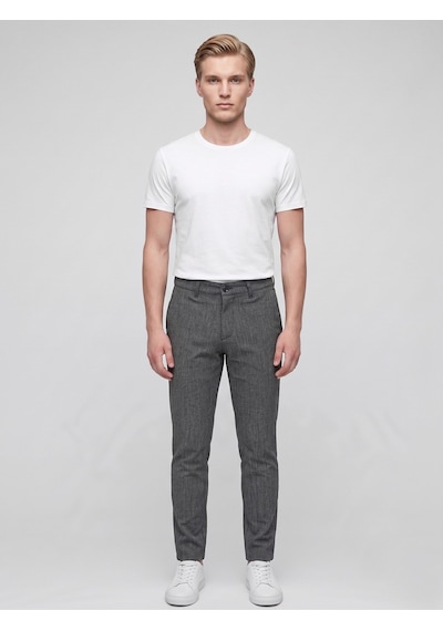 Plus Scorpion Erkek Super Slim Fit Kumaş Pantolon Dar Paça Modern Kesim Klasik Pantolon Siyah