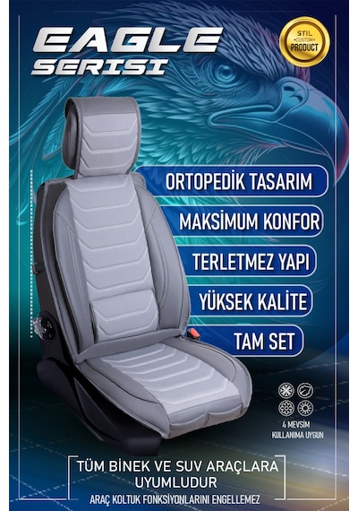 Volkswagen T-roc Lüx Deri Oto Koltuk Kılıfı Ön Arka Takım Antalya Serisi Füme Volkswagen T-roc Lüx Deri Oto Koltuk Kılıfı Ön Arka Takım Antalya Serisi Füme