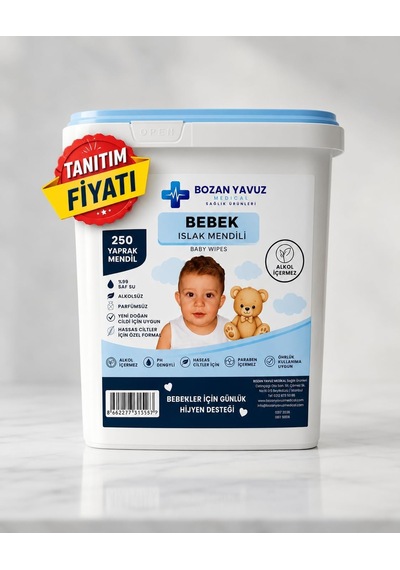 Bebek Islak Mendili 250li Kova Hassas Ciltler 1000'li Set