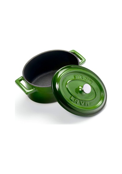 Metal Oval Mini Tencere, Yeşil Çok Renkli