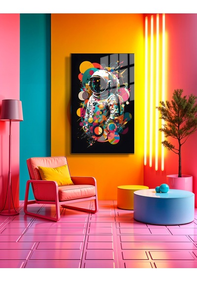 Space/uzay Yapay Zeka Özel Tasarım Cam Tablo Ofis, Mutfak Çocuk Odası, Salon 120