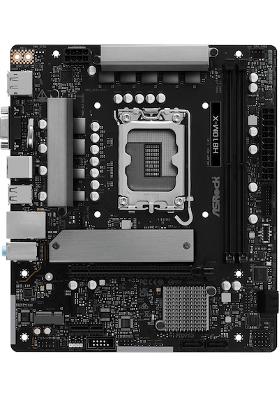 Asrock H810m-x 6400mhz Ddr5 Soket 1851 M.2 Usb 3.2 Hdmı D-sub Matx Anakart H810m-x