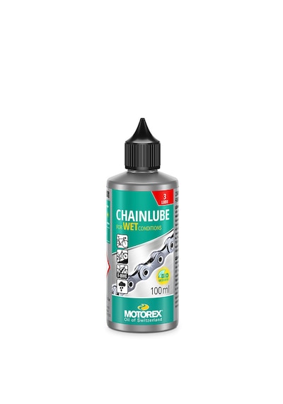 Motorex Wet Islak Koşullar Zincir Yağı 100ml Gri - Yeşil