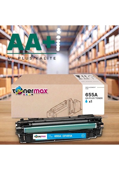 Hp 655a Cf451a Mavi Uyumlu Toner Aa Plus / Color Laserjet Enterprise M652 / M653 / Mfp M681 / M682