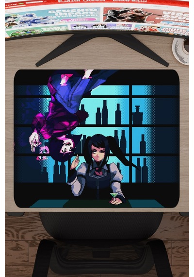 Va-11 Hall-a Kaymaz Dikişli Kauçuk Oyuncu Mousepad V1 - 48x40 Xl Gaming Mouse Pad Fare Altlığı