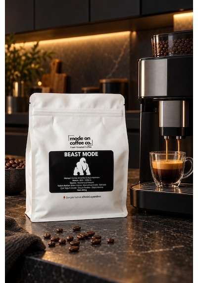 Beast Mode Yoğun Espresso Harmanı 200 Gr Medium-kavrum Güçlü Krema Filtre