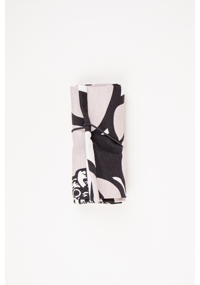 Fabric Craft Bag Yemek Taşıma Çantası Duck Kumaş Katlanabilir Büyük Boy Mutfak Taşıma Çantası Siyah - Beyaz