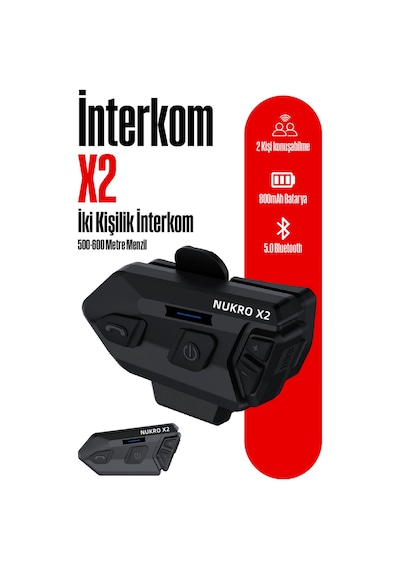 Nukro X2 Bluetooth Intercom Seti