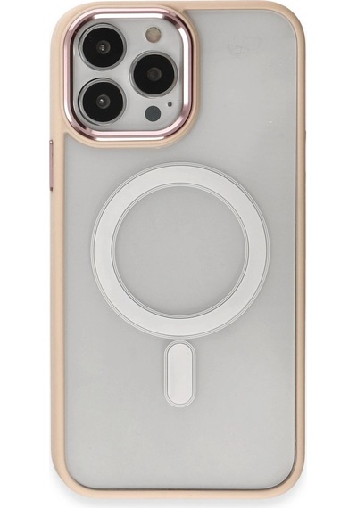 Apple Uyumlu iPhone 15 Pro Kılıf Room Magneticsafe Silikon Pudra\