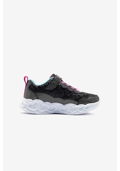 Panço Skechers İnfinite Heart Lights Fresh Love Siyah-turkuaz Kız Çocuk Ayakkabı