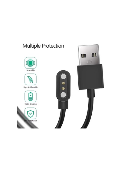 Caseonn Haylou Ls02 Manyetik Usb Hızlı Şarj Kablosu Siyah