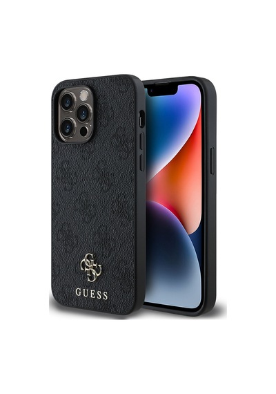 Apple Uyumlu iPhone 14 Pro Max Kılıf Guess Lisanslı Magsafe Şarj Özellikli Small 4g Classic Siyah