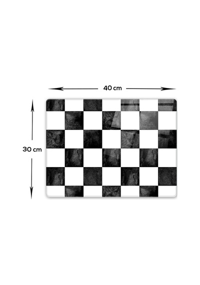 Damalı Desen | Cam Kesme Tahtası - Cam Kesme Tablası | 30cm x 40
