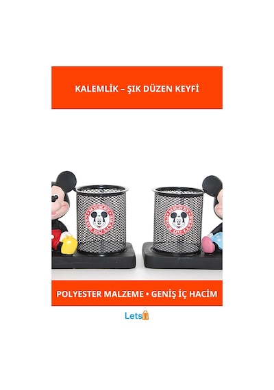 Polyester Mickey Mouse Kalemlik Eğlenceli Kırtasiye Aksesuarı Çok Renkli