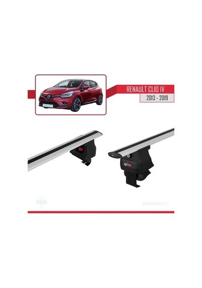 Renault Clio Iv 2013-2019 Arası İle Uyumlu Ace-4 Ara Atkı Tavan Barı Gri
