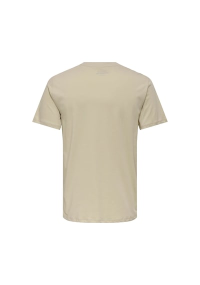 Only & Sons Erkek Regular Fit %100 Pamuk Basic T-shirt - 22025208 Bej
