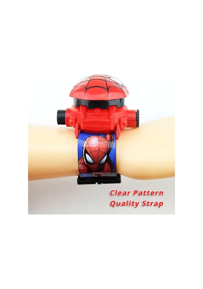 Ayrex Lrs Store Spiderman Örümcek Adam Projeksiyonlu Dijital Çocuk Saati Duvara Yansıtmalı Kaliteli, Çok Renkli Genel