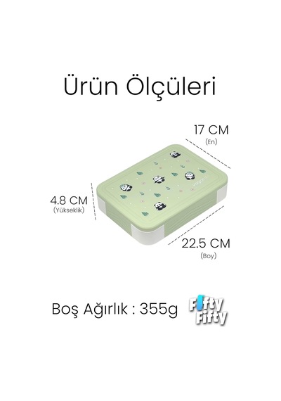 1330 Ml Tek Kat 6 Bölme Çocuk Beslenme Kutusu Çatal/kaşık/sos Kaseli -ffb1265 Diğer