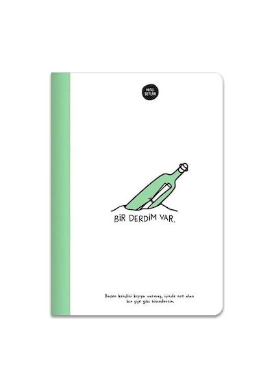 Keskin Color Hisli Şeyler A5 80 Yp. Renkli Sayfa Yeşil Çizgili Defter 500643-99