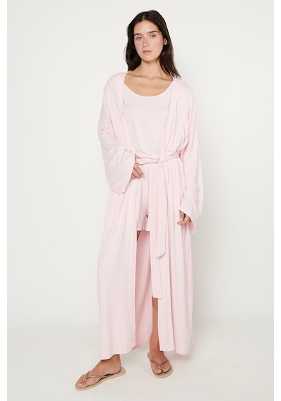 Ac&co / Altınyıldız Classics Kadın Pembe Yumuşak Dokulu Nefes Alabilen Rahat Slim Fit Bisiklet Yaka Esnek Örme Atlet