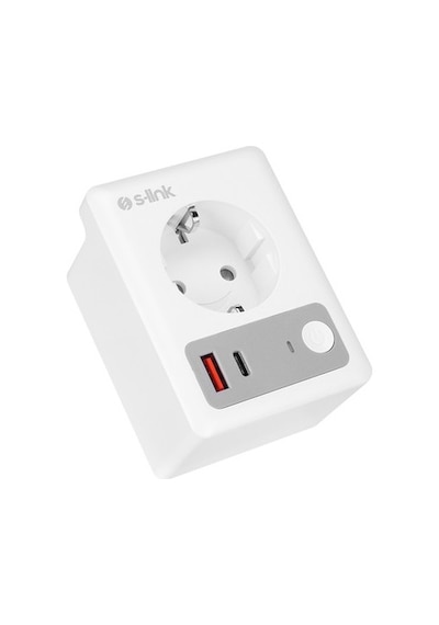 Akım Korumalı 16a Akıllı Priz, 2.4 Ghz Type-c Usb Çıkışlı 0.13 M