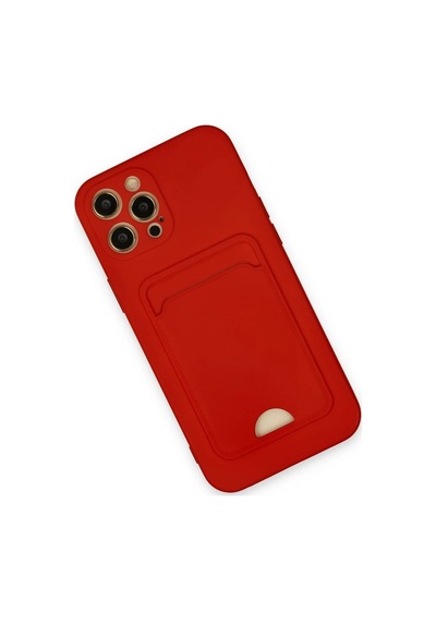 Apple Uyumlu  iPhone 12 Pro Max Kılıf Kelvin Kartvizitli Silikon - Kırmızı 0.2M-Çok Renkli