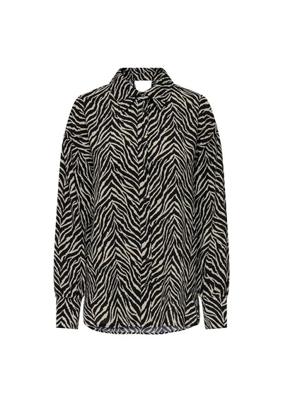Only Onlkatty Lıfe L/s Loose Shırt Ptm Kadın Siyah Gömlek - 15341494