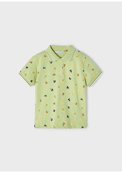 Name It Mayoral Erkek Çocuk Yeşil Polo Yaka T-shirt 03109 Yeşil