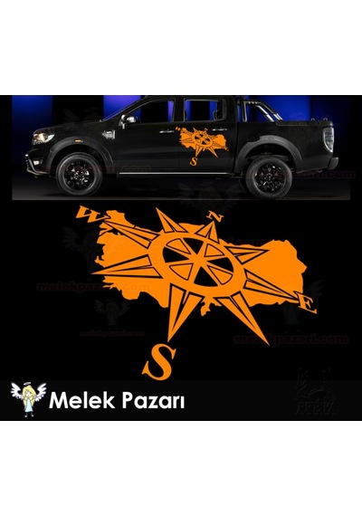 Türkiye Pusula Off Road, Kamp, Karavan Sticker