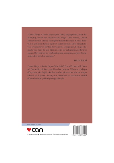Cemal Süreya / Şairin Hayatı Şiire Dahil - Can Yayınları