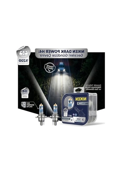 H4 Halojen Far Ampulü, 2'li Set İle 4500k Beyaz Işık Ve Uzun Ömür Açık Kahverengi