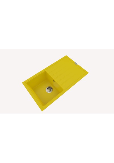 Polex Cristalüx Granit Evye P-03 Sarı Tezgah Altı Ve Tezgah Üstü Mutfak Evyesi 85x49.5 CM
