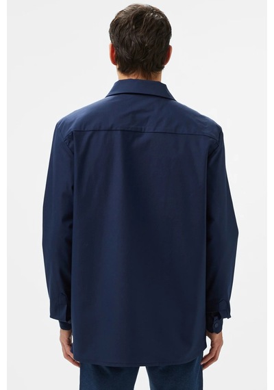 Lacoste Men's Regular Fit Full Zip Shirt Tam Fermuar Organik Pamuk Erkek Gömlek Lacivert Lacoste Men's Regular Fit Full Zip Shirt Tam Fermuar Organik Pamuk Erkek Gömlek Lacivert