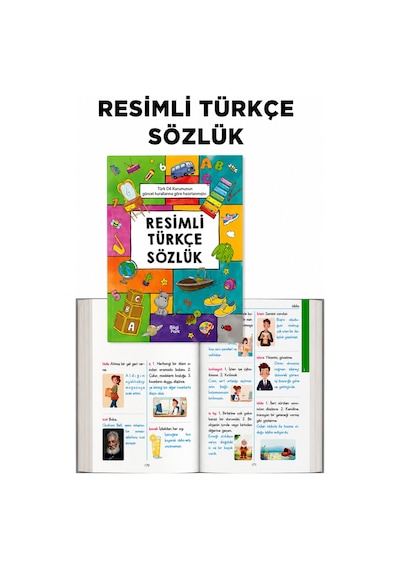 İlkokul 1. Sınıflar İçin Örnek Cümleli , Renkli , Resimli Türkçe Sözlük