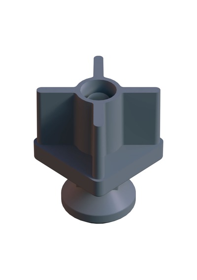 Cateksss 50x50 Mm Plastik Rotil Ayak - Profil Ayağı Tezgah Ayarlı Ayak Gri - 48 Li Paket